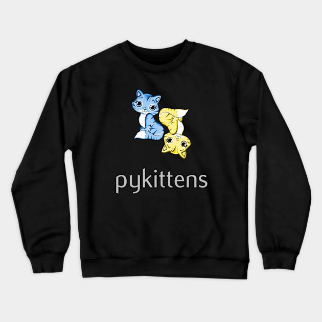 Pykittens Python Programming Kittens Crewneck Sweatshirt by CWdesign